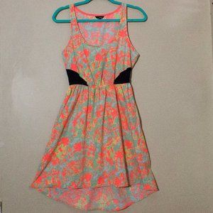 2/$20 Neon Orange Dress swim coverup Hurley skater mesh